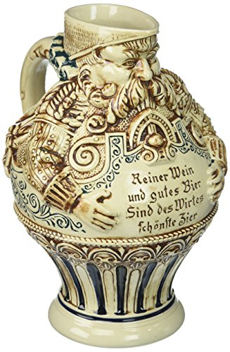 M. CORNELL IMPORTERS 6446 Bartmann Krug, German Stoneware Antique Jug