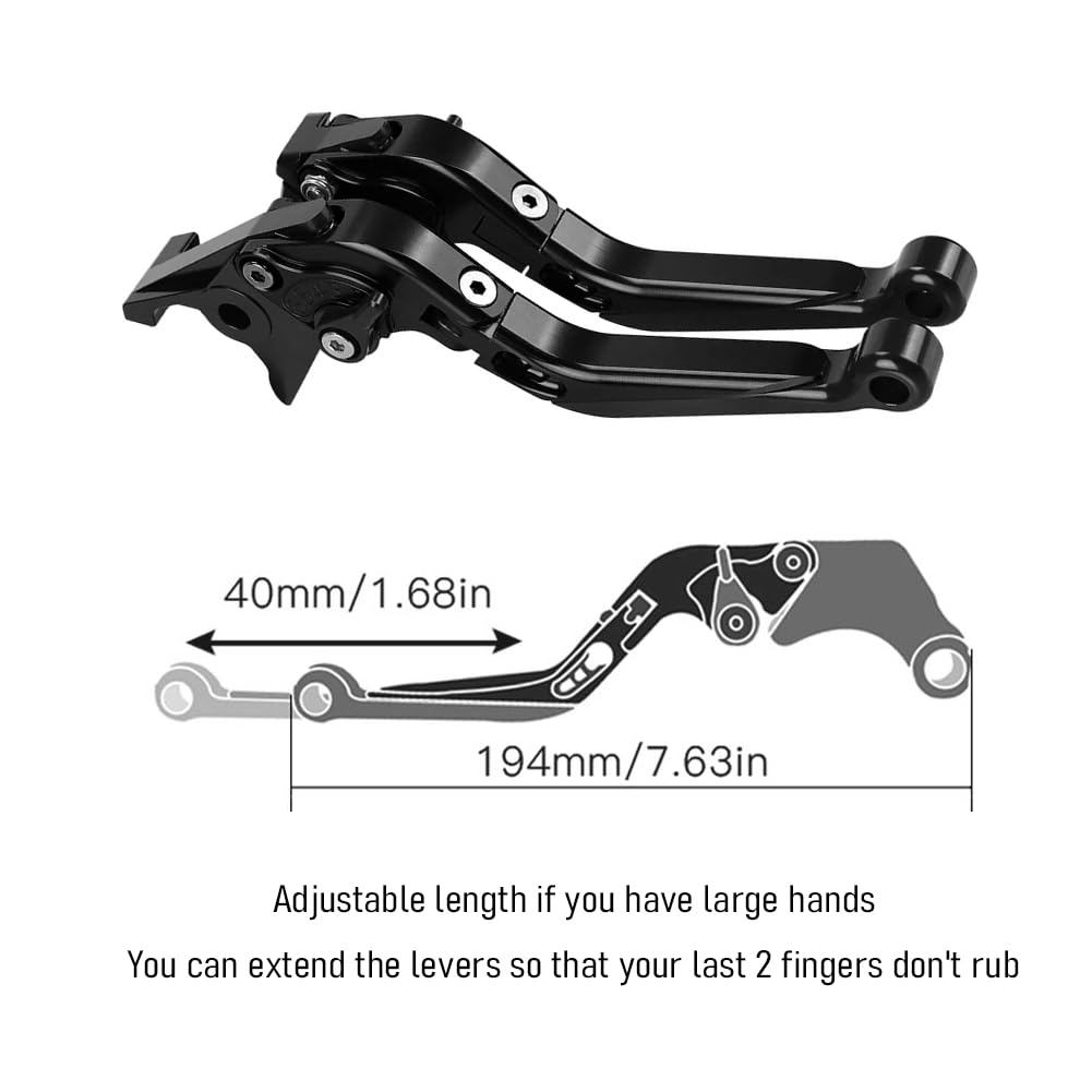 Adjustable Foldable Brake Clutch Levers For Kawasaki ZX6R 636