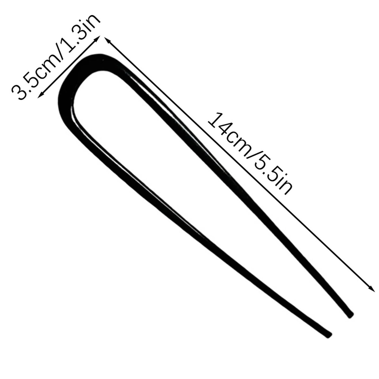 Horquillas para el pelo en forma de U, 15 unidades, largas y gruesas, en forma de U: elegantes accesorios para el cabello de aleación dorada y plateada para moño de mujer (plata)