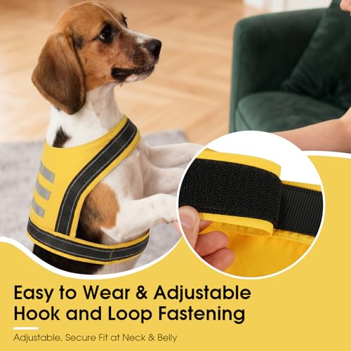 Gilet de sécurité réfléchissant pour chien jaune taille L