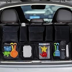 Car Backseat Trunk Organizer, Auto Hanging Back Seat Storage, Car