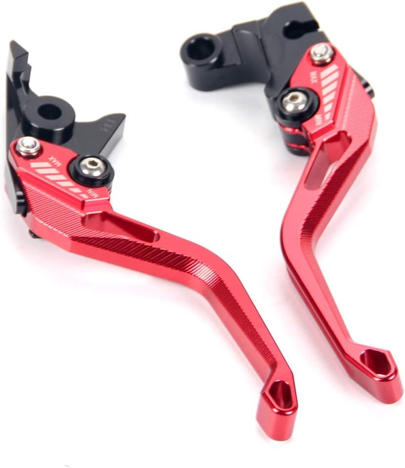 Auzkong Short Brake Clutch Adjustable Levers for Aprilia RS 50 1999-2005, RS 125 1998-2005 red