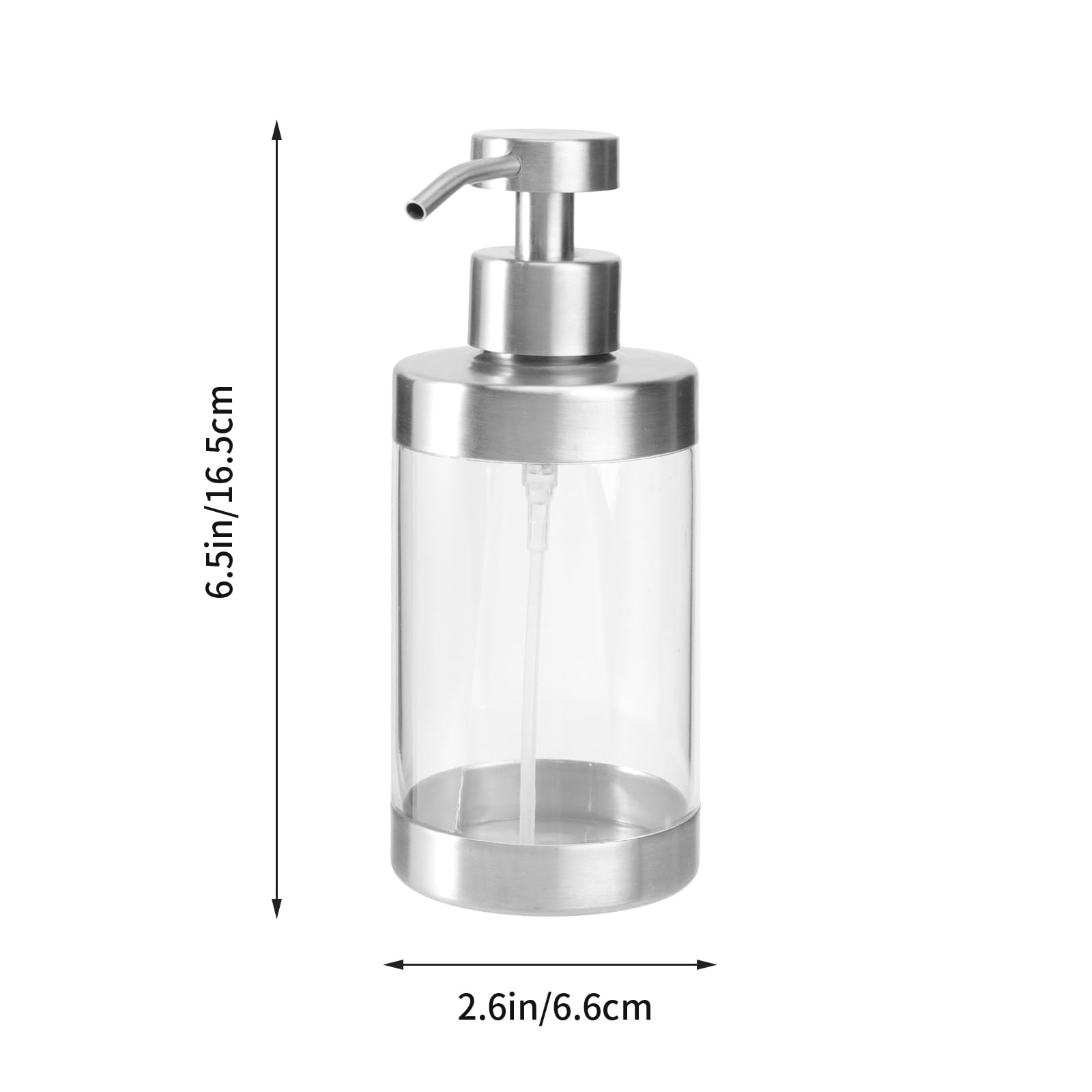 Alipis 304 Stainless Steel Foam Soap Dispenser Acrylic Pump Home Liquid Soap Dispenser for Kitchen Bathroom