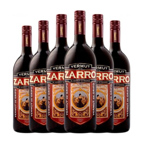 Vermut Sanviver Zarro Rojo Botella Misil 1 L (Caja de 6 Botella Misil de 1 L)