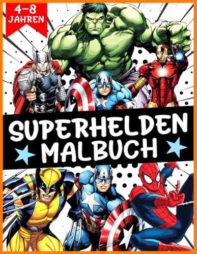 Superhelden Malbuch: Für Kinder und Jugendliche