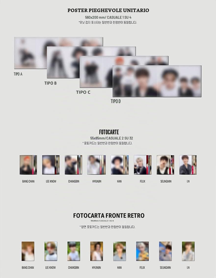 DREAMUS Stray Kids – Noeasy [Standard Ver] 2° Album (Tipo B) CD-R + Fotolibro + Poster + Biglietto double face + libretto di testi + adesivo + 4 foto aggiuntive