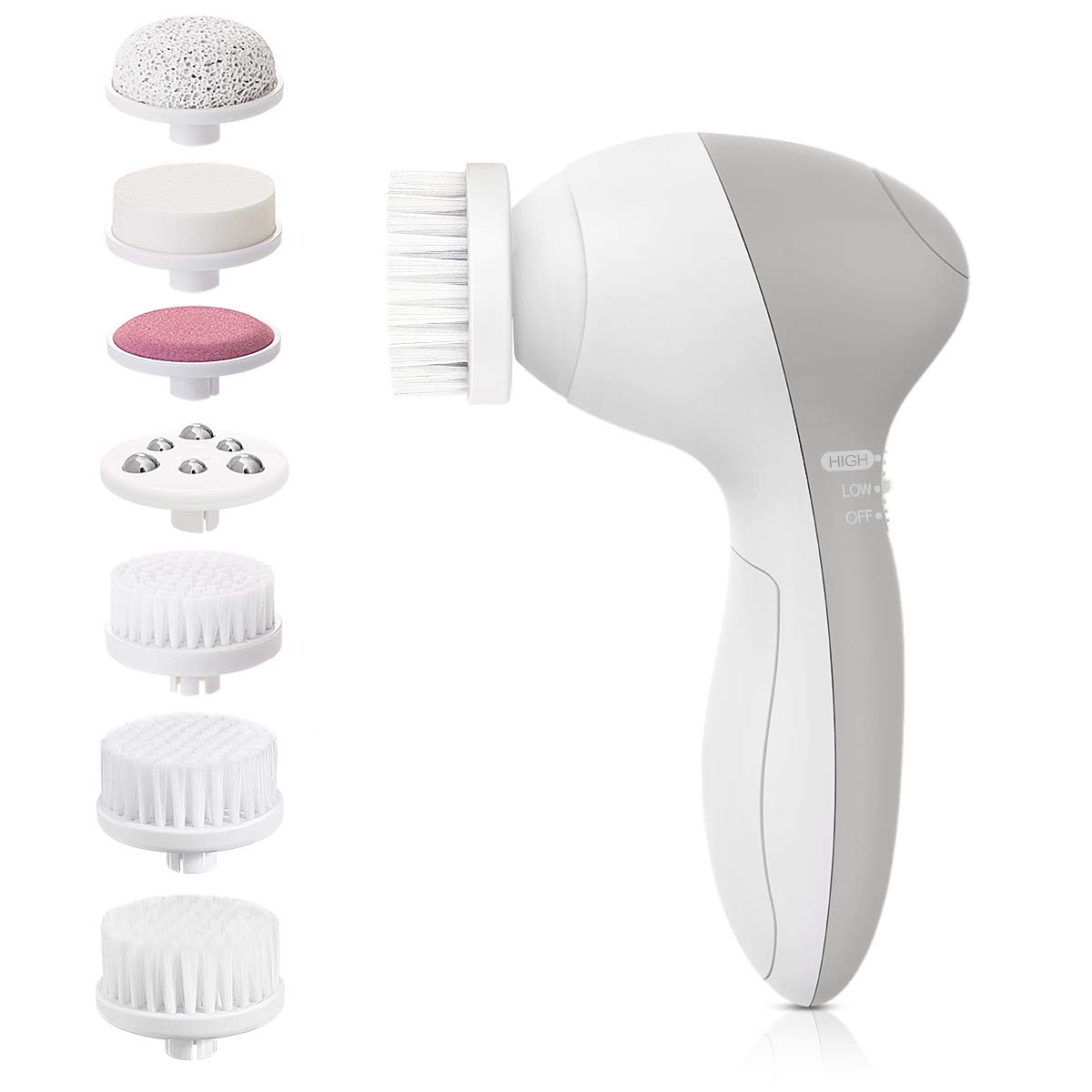 7 In 1 Facial Cleansing Brush (Ash Gray)