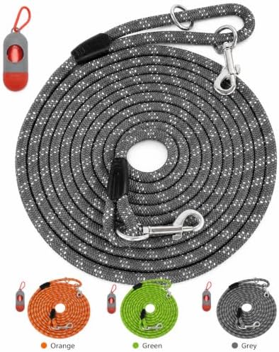RoyalNest Pets Reflective Dog Training Leash, Heavy Duty Climbing Rope Dog Leash, 3/8 Inch (10mm), Reflective Threads, Durable for Medium & Large Dogs, 20FT 30FT 50FT — view 6