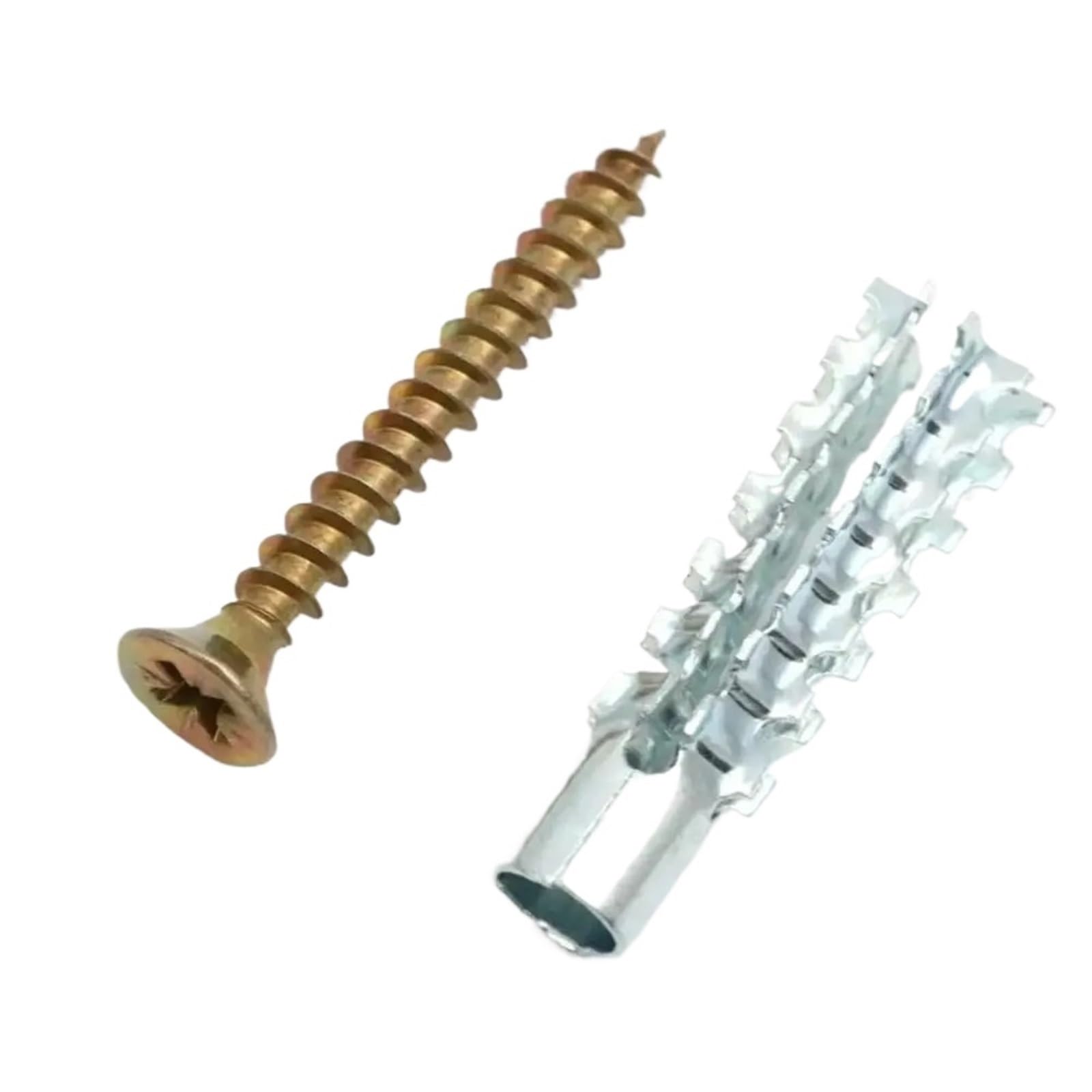 Dübel 10mm Selbstschneidende Metall-Expansionsrohrnägel, gezahnte Schraubbefestigungen, Bolzen for Betonwände(M8 100Sets)