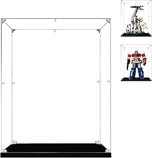 Display Case - Acrylic Clear Display Box for Lego-10302/76989 - Compatible with [Optimus Prime/Tallneck] Model - 11.8x7.8x15.7 inch
