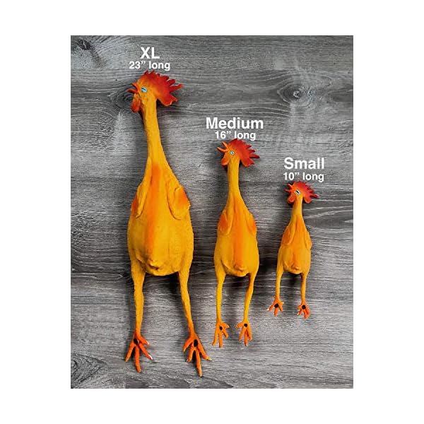 Medium Rubber Chicken Dog Toy: Safe and Squeaky Fun for Playtime
