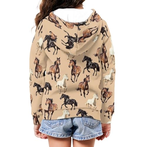 Image of Zipper Hoodie for Kids Full Zip Up Sweatshirt Active Coat Hooded Pullover with Pockets Size 6-16 Boys Girls