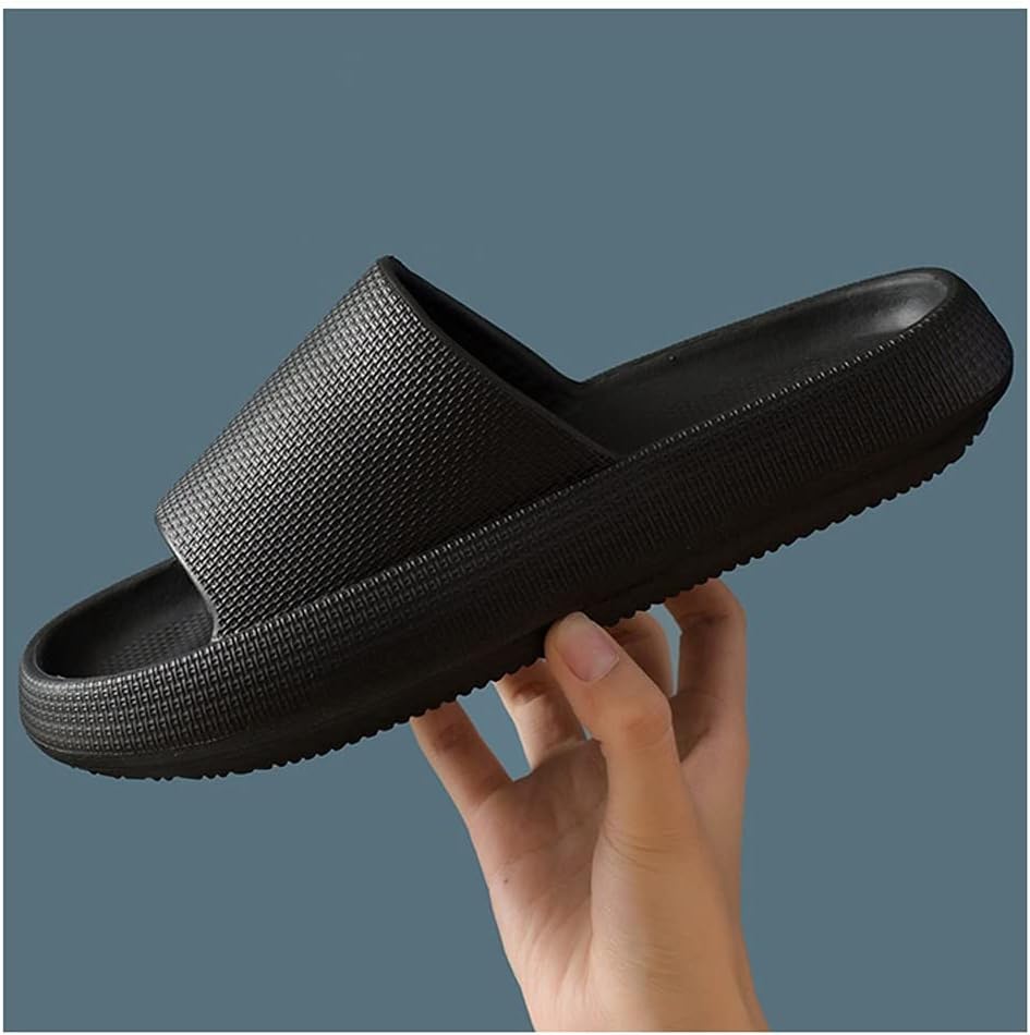 Shark Slippers Bathroom Shower Shoes Casual Slippers for Men and Women Indoor and Outdoor Sandals Soft Slippers Gym Swimming Pool and Hotel Shoes Summer Sandals (Color : Black, Size : 9.5#)