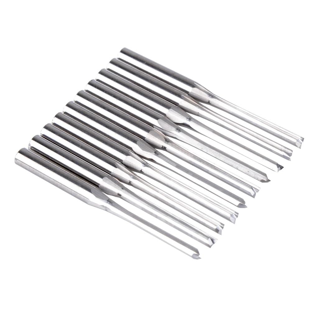 Fresa de ranura recta de 3,175 mm for madera, fresadora CNC de dos flautas dobles