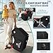 RAINSMORE Infant Car Seat Travel Bag for Airplane Compatible with All Nuna Pipa Car Seat and Base Chicco KeyFit 30 and Base Padded Car Seat Backpack for Travel Carseat Gate Check Bag with Side Pocket