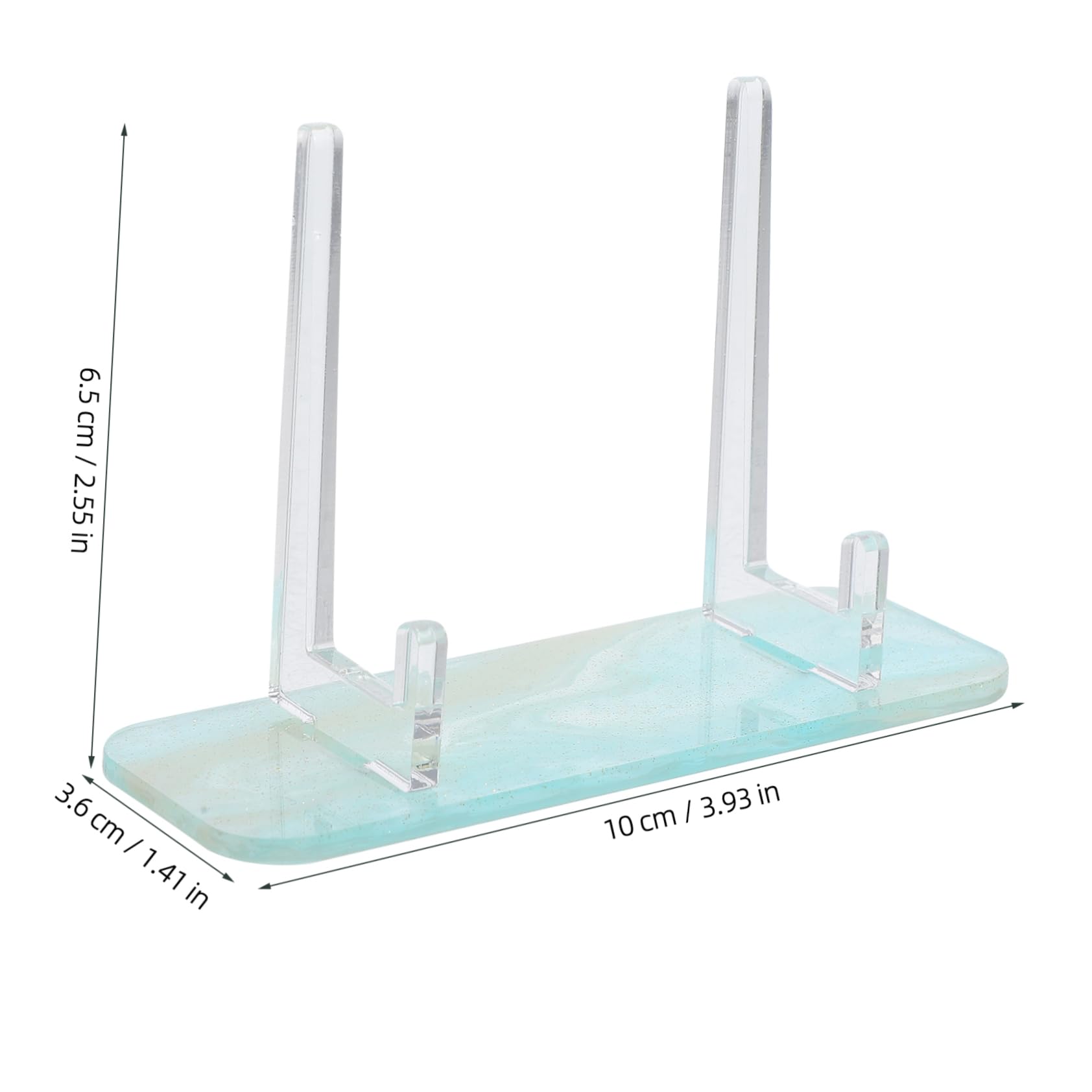 Ciieeo Acrylic Plate Stand Multi-use Display Rack Tabletop Photo Easel for Cards Signs Mini Art Display Stand Compact Stylish