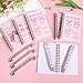 Wxiben Pink Bow Spiral Notebooks Set 12 Pieces Coquete Bow Journal with Inspirational Bible Ballpoint Pens Christian Scripture Prayer Hardcover Notebook Gifts for Women Office School Church Supplies