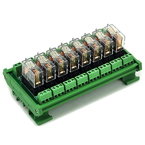 Electronics-Salon Din Rail Mount Ac/Dc 24V Control 8 Spdt 16Amp Pluggable Power Relay Module, G2R-1-E #TOP2