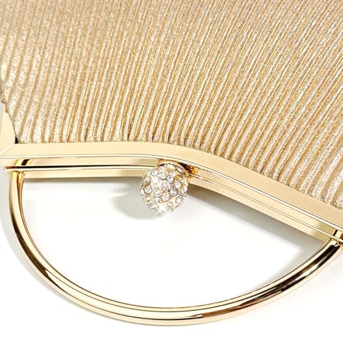 DAYSTAR Bolsa Clutch Festa Dourado Clutch Feminina com Corrente removível Bolsa de Jantar para Casam