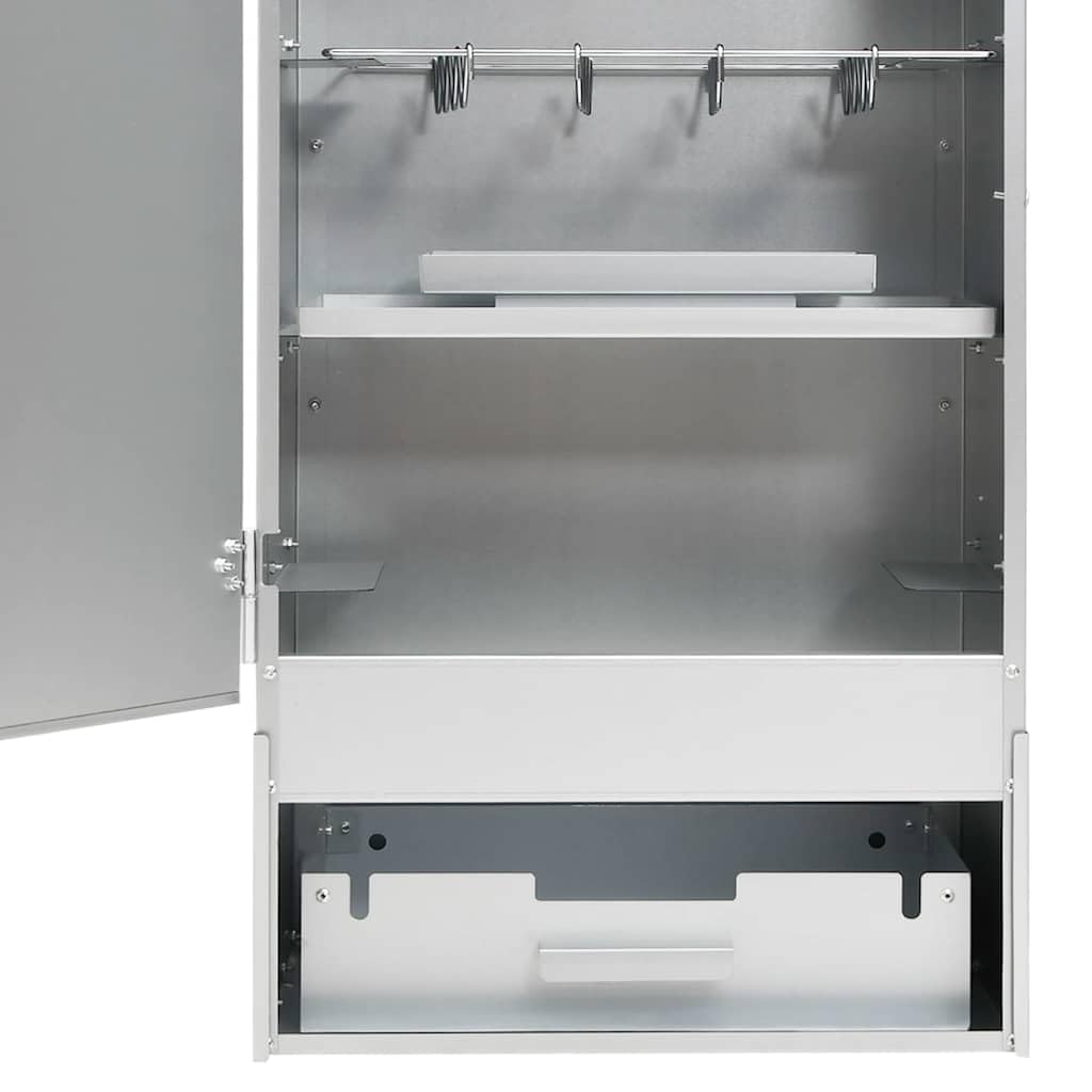 vidaXL Horno ahumador astillas Madera Acero galvanizado 44,5x29x83 cm, ahumador, Barbacoa de jardín, ahumador de jardín, Parrilla ahumador