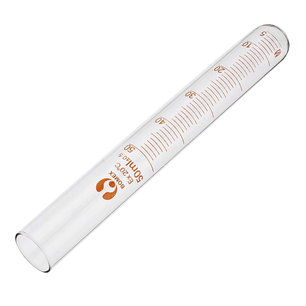 VIDOO 10Pcs/Set Glas Klar Abgestuft Test Tube Messkalibrierung Tube 5/10/20/25/50Ml Für Laborexperiment- 50Ml