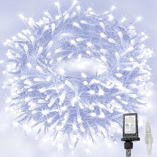 240LED 88Ft Connectable String Lights Indoor Outdoor Clear Wire | Cool White Christmas Lig