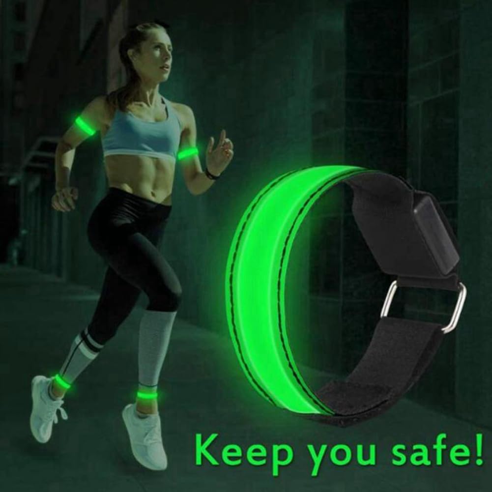 Lot De 2 Lampes LED Clignotantes Rechargeables USB – Bandes Réfléchissantes, 3 Modes, Clip, Pour Running, Vélo, Sac à Dos, Animaux