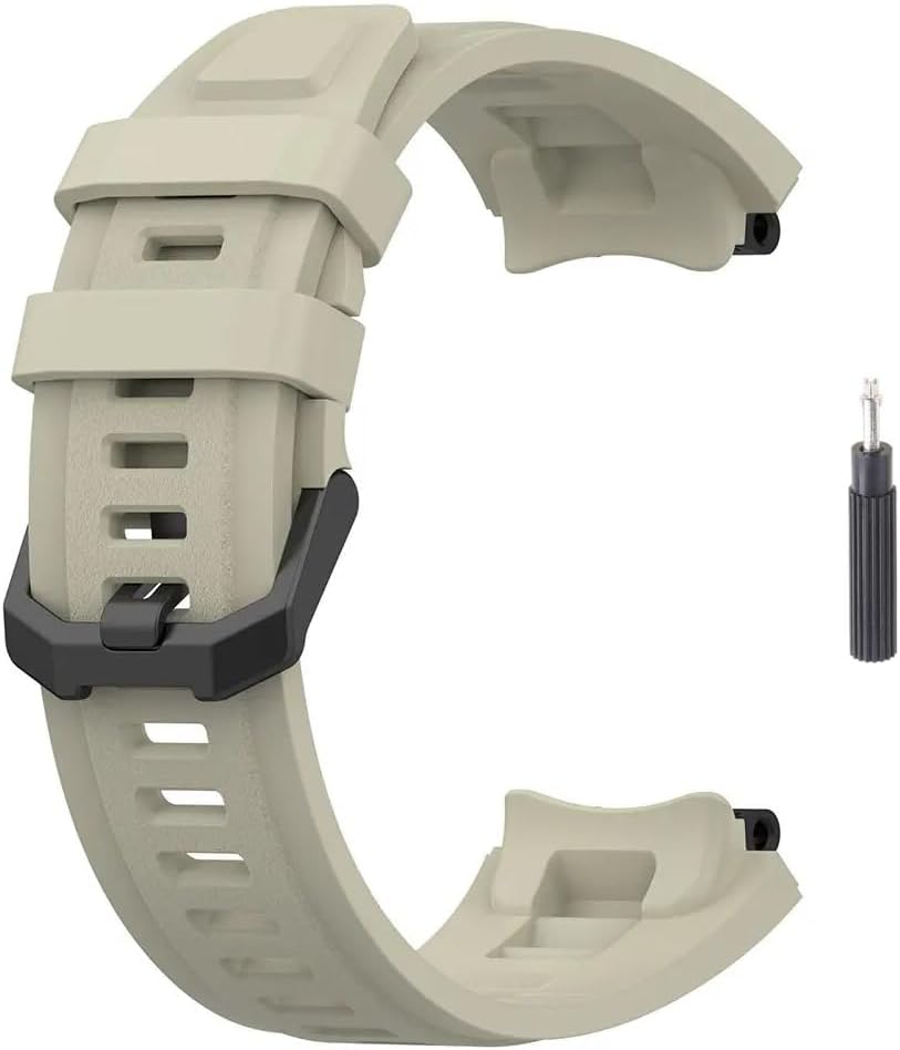 Soft Silicone Strap Band Compatible with Amazfit T-Rex 2 | Adjustable Silicone Rubber Band with Installation Tool for T Rex 2