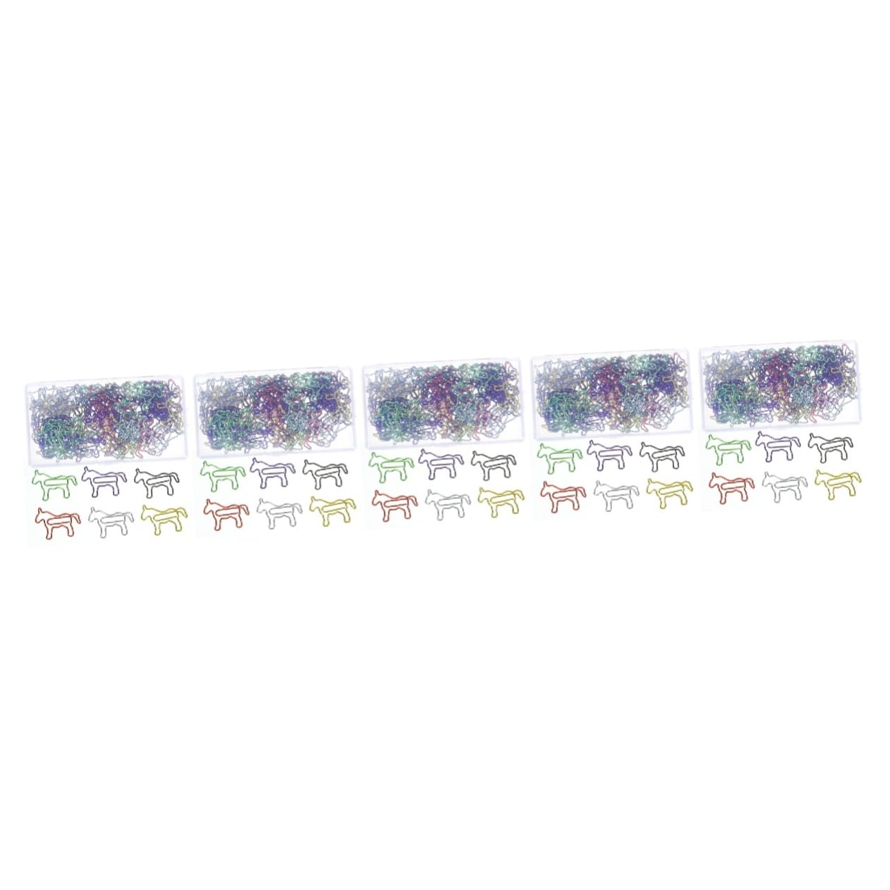 ARTIBETTER 5 Set Fermacampioni Decorativi Colorati Clip Per Ufficio E Scuola Per Documenti E Foto Pratiche E Resistenti Per Colleghi 80 Pezzi * 5
