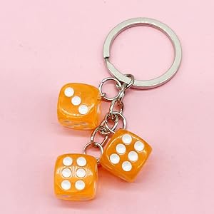 ♥未使用品♥ダイスチャーム サイコロキーリング ブラウン エルメス 箱付き Amazon.co.jp: サイコロ キーホルダー 3D ダイス ペンダント 1.5cm x