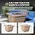 Sunjoy 38 in Fire Pit Table, Patio Propane Gas Burning Brown All-Weather Wicker Firepits Large Fire Table with Lid for Outside by AmberCove