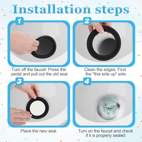 Image of 2 PCS Black RV Toilet Seal, Replacement Rubber 300 /310 /320 RV Toilet Seal, RV Toilet Replacement Equivalent to Part Number 385311658