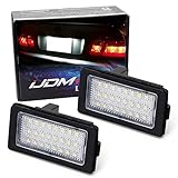 iJDMTOY OEM-Fit 3W Full LED License Plate Light Kit Compatible With 1995-01 BMW E38 7 Series, Powered by 18-SMD Xenon White LED & Can-bus Error Free