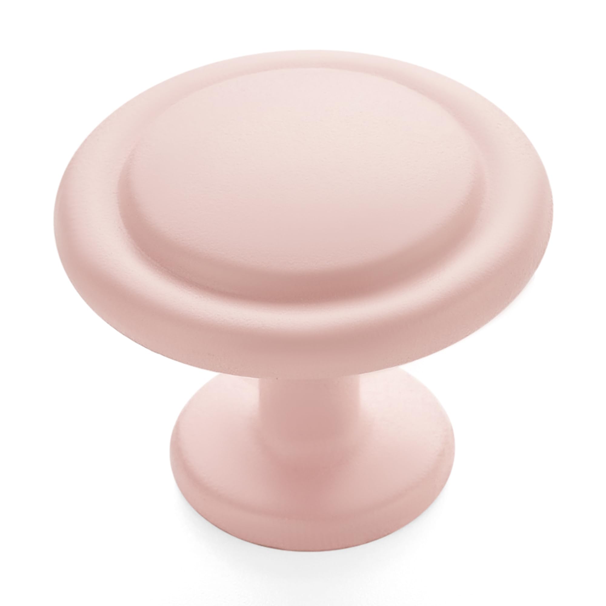 Ravinte 5 Pack 1-1/4 Inch Kitchen Cabinet Knobs Pink Frosted Zinc Pulls Door Handles for Dresser Drawers