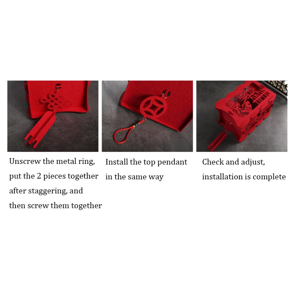 PURRL Traditionelle Chinesische Laterne Rote Laterne Handgemachte DIY Laterne for Home Office Dekoration Traditionelles Frohes Neues Jahr Geschenk (Color : 1pcs) Little Surprise