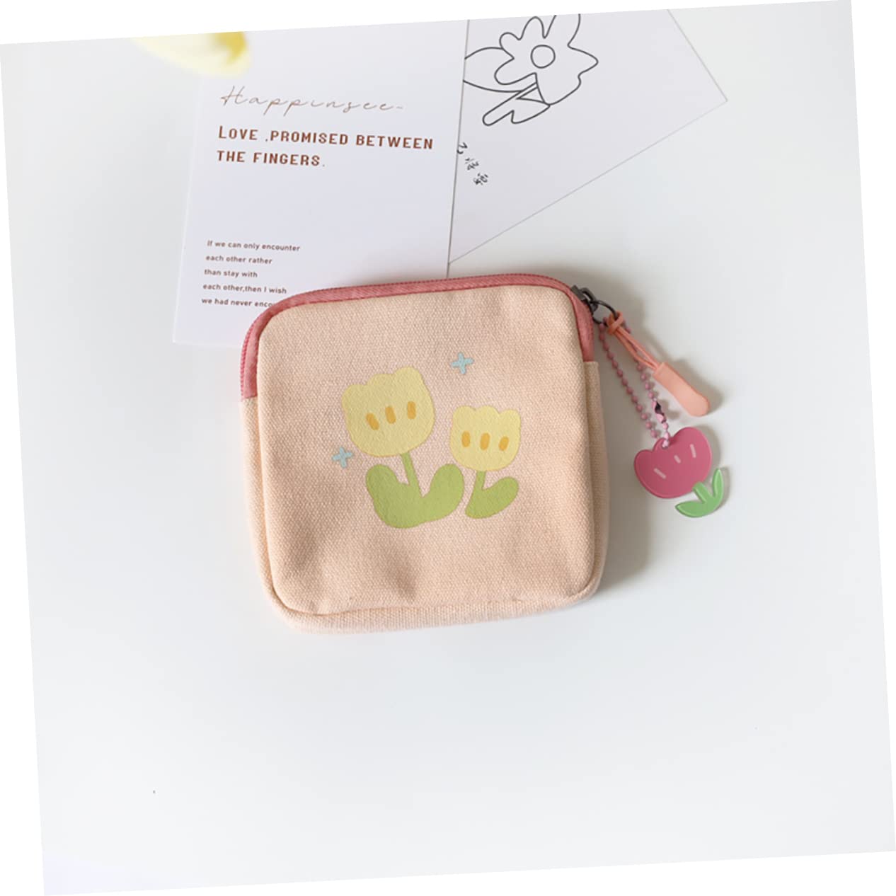 LALAFINA 4er-Set Waschbare Serviettentaschen Für Damen Periodentasche Kompakte Aufbewahrung Für Binden Einzigartiges Stilvolles Design Peinlichkeit 2 Stück X 4