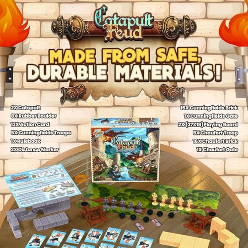 Catapult Feud juego de mesa de estrategia para 2 jugadores miniatura 5