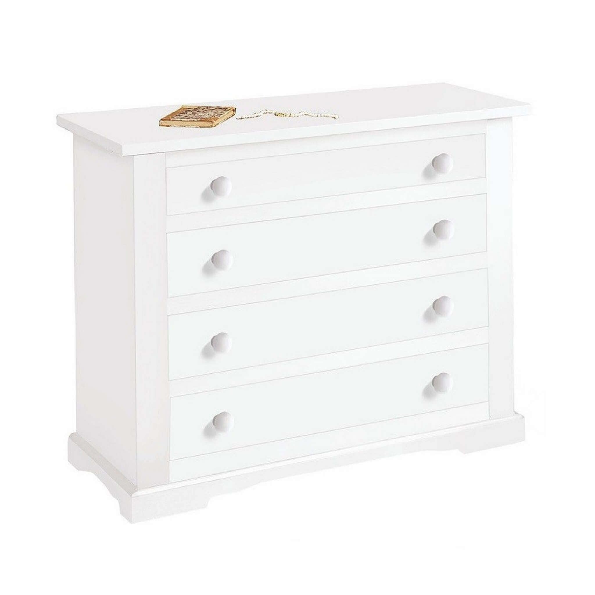 milani home - Comò 115x50x90 coloreBianco
