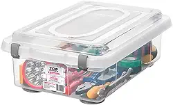 Sanremo - Caixa Organizadora Plástica de 8,6 Litros e Tampa com Travas, Linha Top Stock