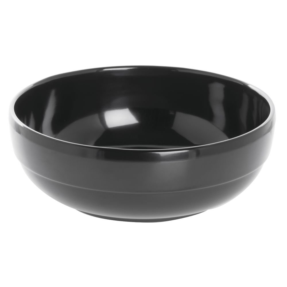 Black Serving Bowl Melamine - 7 7/10"Dia x 2 3/5"H by HUBERT – Melamine, Black, Model M2063-BLACK