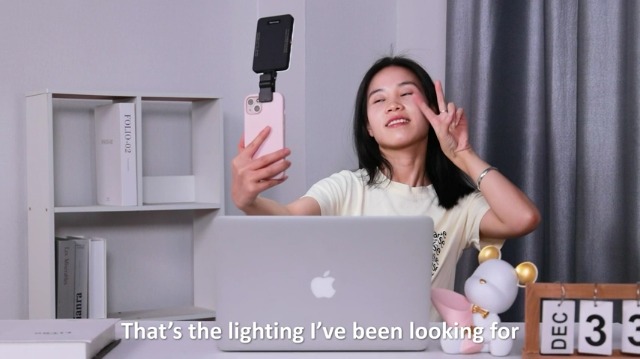 Newmowa USB Selfie Light, Rechargeable Clip on Phone with Intelligent Light Sensor for Phone/Laptop/Tablet/Camera,3 Lighting Modes for TikTok/Makeup/ Selfie/Video Conferencing