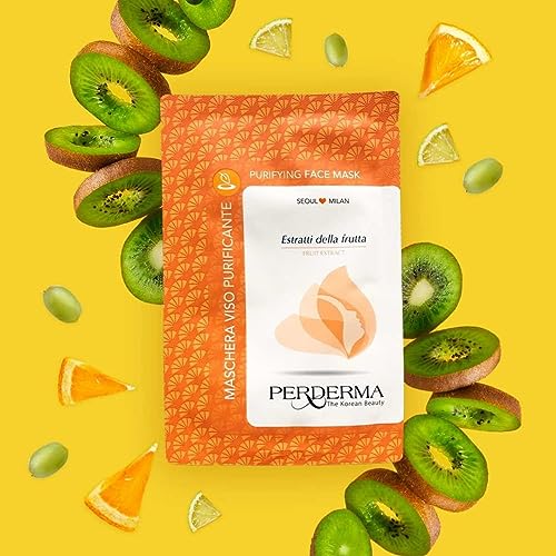 Perderma Korean Purifying Face Sheet Mask with Fruit Extracts, Helps Restore Skin’s Radiance, 25ml - Image 3
