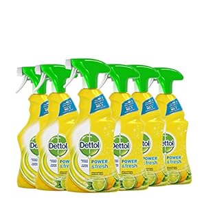 Dettol Power en Fresh Allesreiniger Spray Citrus 6 x 500 ml Grootverpakking