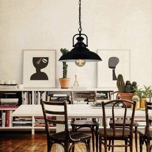 Miniatura 4 de Industrial Wrought Iron Pendant Light with Metal Mesh Shade for Loft-Style Living Room