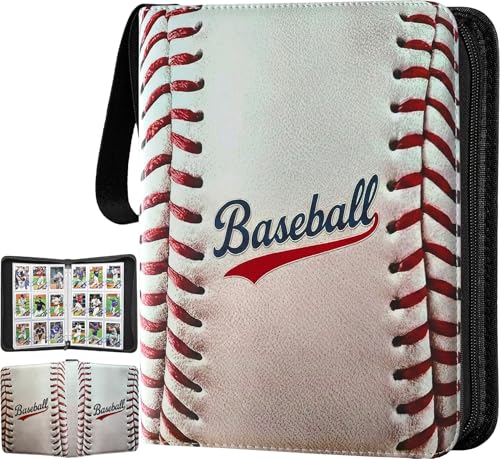 Baseball Card Binder, 900 Pockets, 9 Pocket Storage Album, Binder for Cards