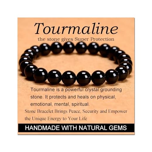 Black Tourmaline Beads Bracelet - Handmade