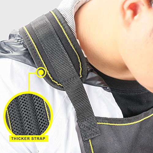 Work Apron With Tool Pockets, Fasite Waterproof Adjustable Professional Gardening Woodshop Tool Aprons With Pouches For Men, Women, Carpenters, Black #TOP5