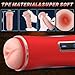Automatic Male Mastusbafor 10X Sucking Vibration Stroking Modes, Electric Male Masterburbatar Hands Free Pussy Pocket Tight Sleeve Hoodies Blow Job Machine Pocket Puzzy Silicone QPQ5 (red)