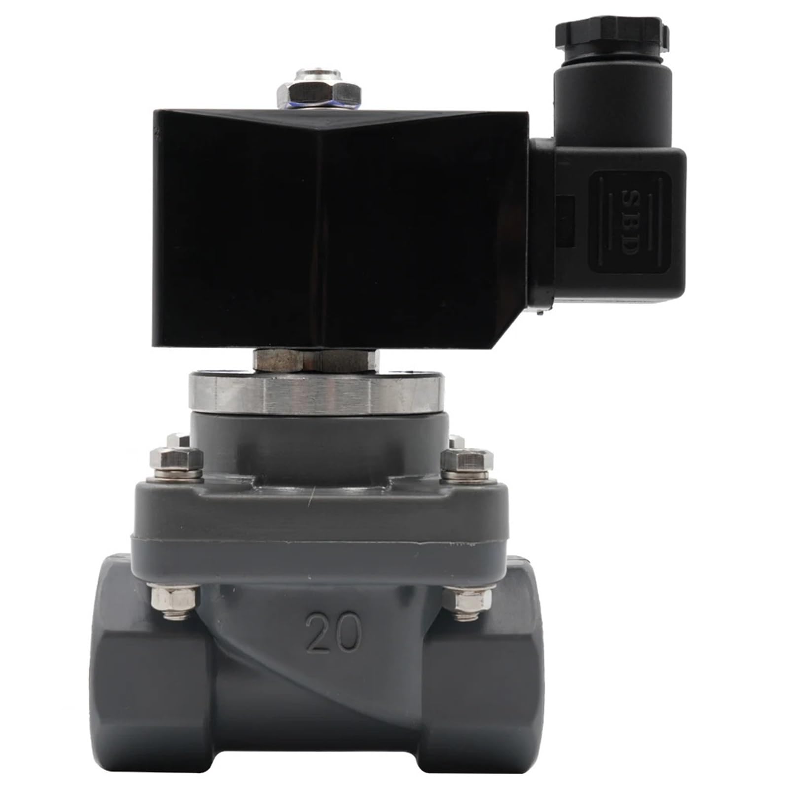 Anti-Corrosive Normally Closed Solenoid Valve,DN15-50 Corrosion Protect Energy Saving Electric Solenoid Valve,0.1~6bar(3/4",G_AC 110V_UPVC)