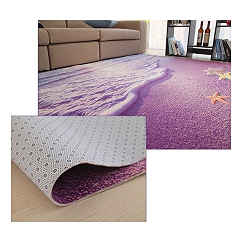 Zah Thin Area Rug Non-Slip Doormat Carpet Printing Rug For Living Room, Bedroom, Kitchen, Bathroom (2X3-19.7"X31.5", Wave) #TOP1